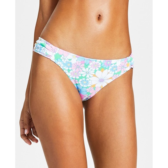 Jessica Simpson Textured Hipster Bikini Bottoms Blue, Medium - Picture 1 of 8